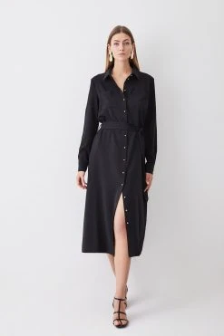 Karen Millen Essential Tailored Midi Shirt Dress