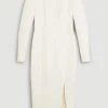 Karen Millen Compact Stretch Viscose Open Back Pencil Midi Dress