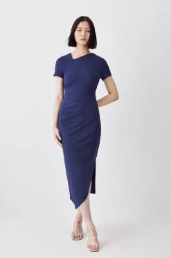 Karen Millen Ponte Side Split Maxi Dress