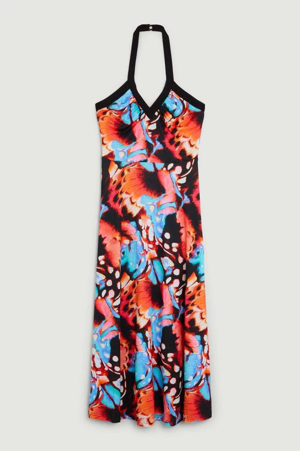 Karen Millen Print Drape Jersey Midi Dress - Image 2